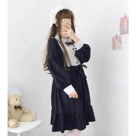 即納コスプレ仮装 ロリータ服 ワンピース レディース 可愛いドレス Lolita 女子高校生服 スカラップドレス 長袖 半袖 舞台演出服 学園祭文化祭 2枚送料無料 G68 A S K 通販 Yahoo ショッピング