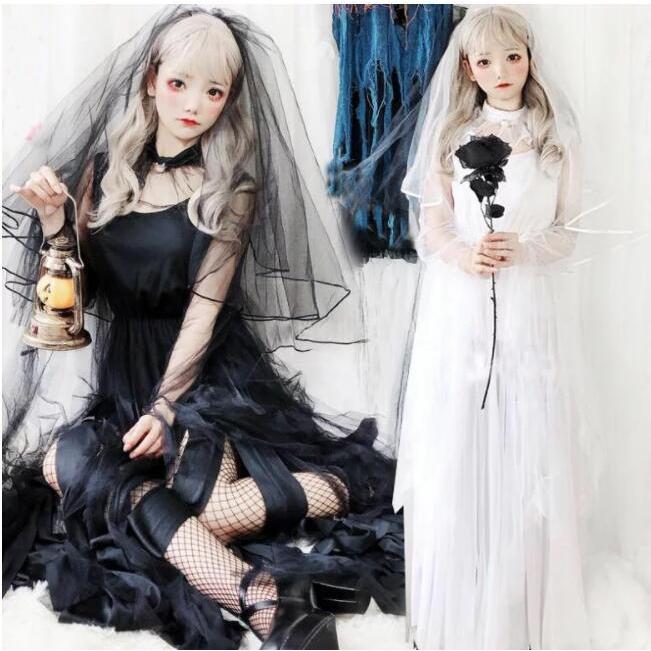 熱い販売 コスプレ衣装 コスプレ仮装 ロリータ服 ワンピース ドレス 洋服 ゾンビ コスプレ衣装 ハロウィン衣装 大人 パーティー イベント衣装 魔女 吸血鬼 変身変装 レディース コスチューム ドレス 黒 白 2枚送料無料 Www Threeriversofs Com