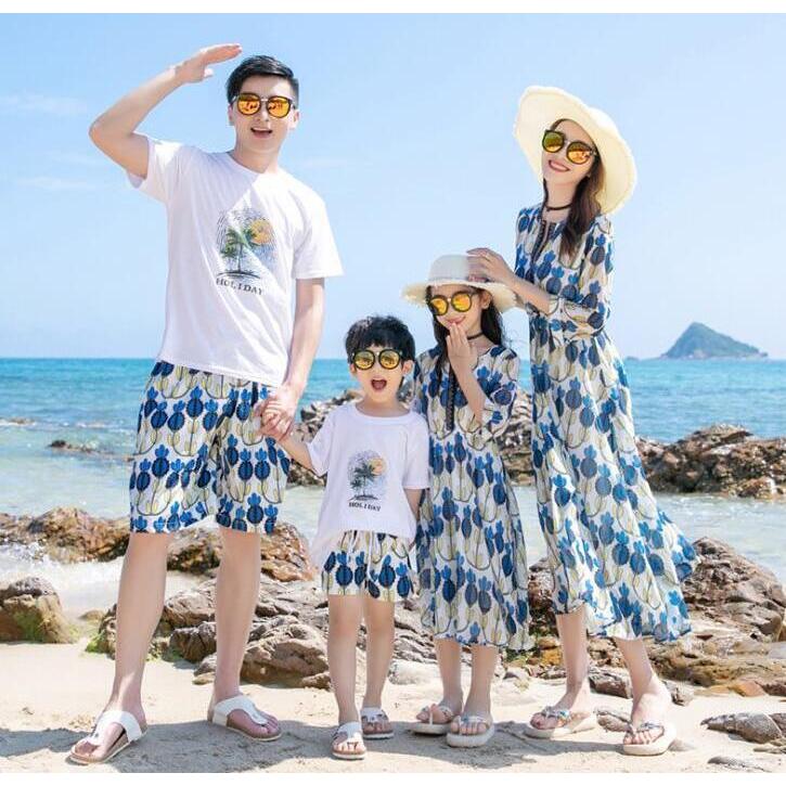 夏服 親子ペア アロハ カップルペア 親子コーデ 家族お揃い セットアップ Tシャツ 半ズボン ワンピース ボヘミアン風 サボテン柄 ママ パパ 息子 娘 海旅行 Js6 A S K 通販 Yahoo ショッピング