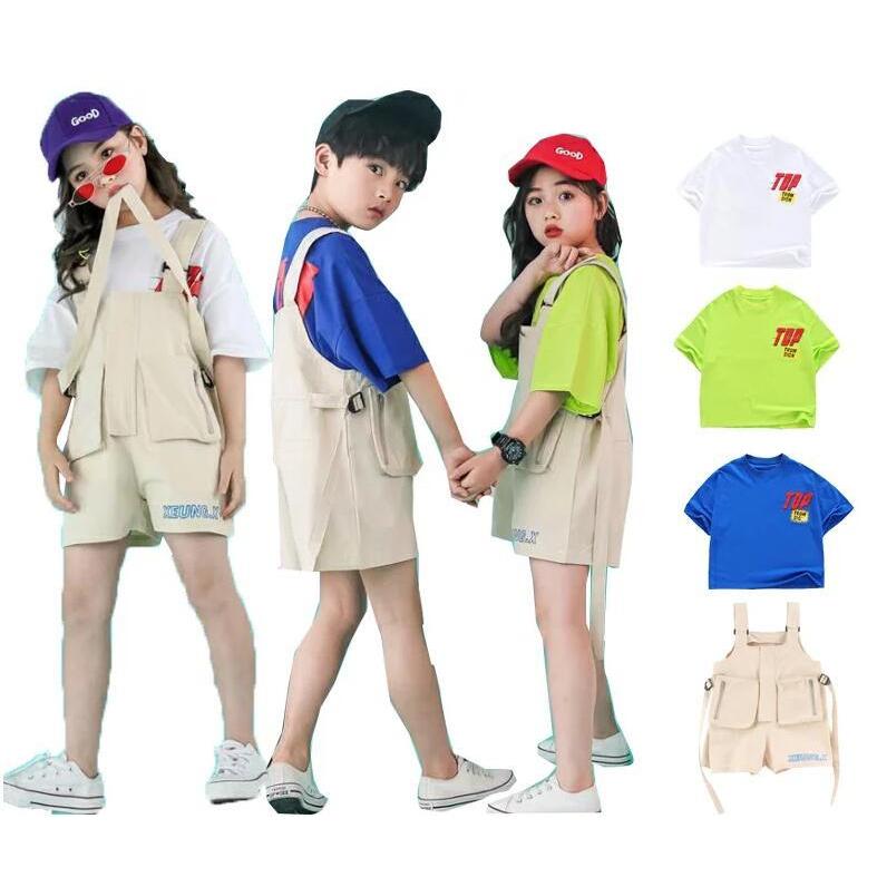 ダンス衣装 男女お揃い キッズ子供服 サロペット 半袖tシャツ ショート丈 ジャズダンス ヒップホップ 男の子 女の子 オーバーオール 舞台演出服 二枚送料無料 Ly2 A S K 通販 Yahoo ショッピング