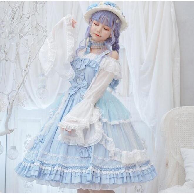 春夏新色 ロリータ服 コスプレ仮装 ワンピース 洋服 ゴスロリ 森ガール スカラップ Lolita Jskドレス ブラウス 天使風 萌え萌え 二次元 茶会学園祭文化祭 新着商品 Zoetalentsolutions Com