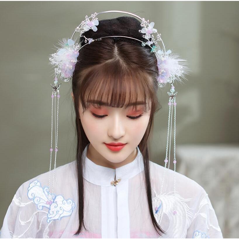 コスプレ道具 髪飾り 古典美人 唐装漢服用 ヘアアクセサリー ティアラ 王冠 羽毛 天使風 フリンジ チャイナ風 舞台演出小物グッズ 写真撮影 学園祭文化祭 Ss5 A S K 通販 Yahoo ショッピング