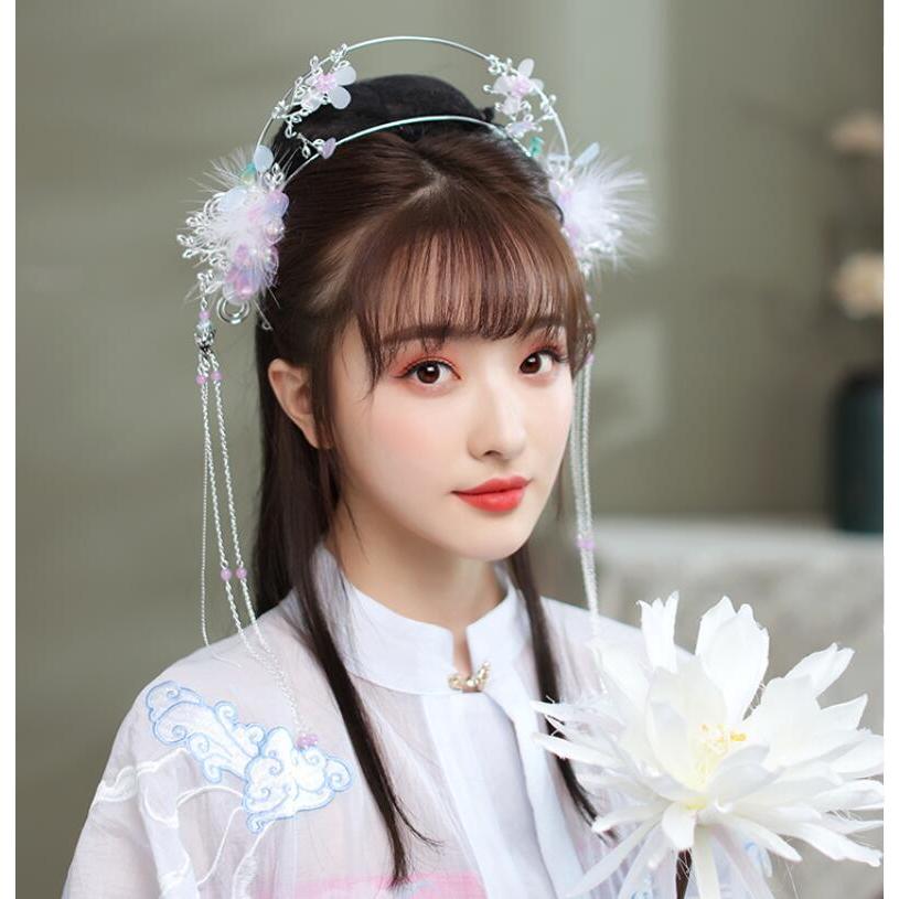 コスプレ道具 髪飾り 古典美人 唐装漢服用 ヘアアクセサリー ティアラ 王冠 羽毛 天使風 フリンジ チャイナ風 舞台演出小物グッズ 写真撮影 学園祭文化祭 Ss5 A S K 通販 Yahoo ショッピング