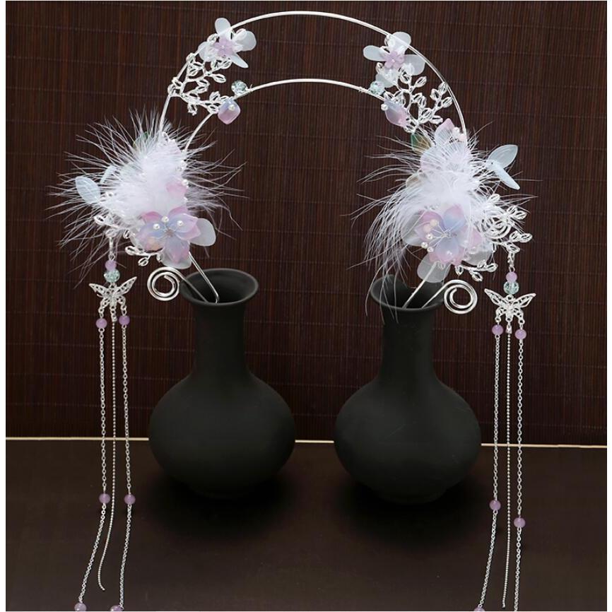 コスプレ道具 髪飾り 古典美人 唐装漢服用 ヘアアクセサリー ティアラ 王冠 羽毛 天使風 フリンジ チャイナ風 舞台演出小物グッズ 写真撮影 学園祭文化祭 Ss5 A S K 通販 Yahoo ショッピング