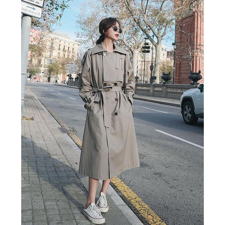 トレンチコート ジャケット レディースファッション ロング丈 秋冬 チェスターコート イギリス風 Ol通勤 ゆったり カジュアルウェア 2枚送料無料 U46 A S K 通販 Yahoo ショッピング