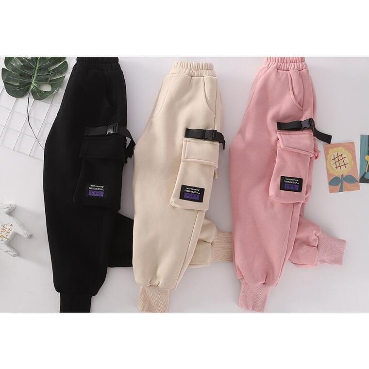 秋冬パンツ キッズ子供~ジュニア ワイドパンツ チノパン 裏起毛 ボトムス 厚手 防風防寒 男女兼用 カジュアルウェア ダンス衣装 ヒップホップ 2枚送料無料|a-s-k|12