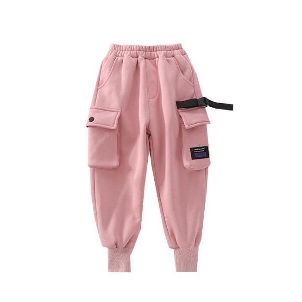 秋冬パンツ キッズ子供~ジュニア ワイドパンツ チノパン 裏起毛 ボトムス 厚手 防風防寒 男女兼用 カジュアルウェア ダンス衣装 ヒップホップ 2枚送料無料|a-s-k|04