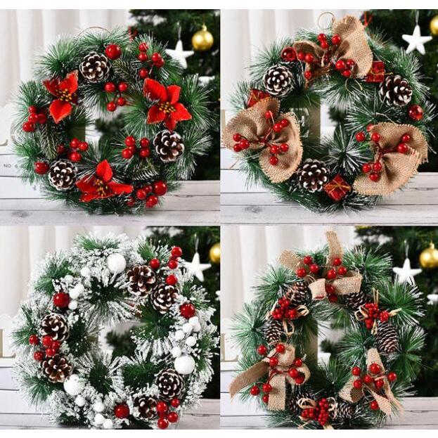 クリスマスリース オーナメント グッズ 花輪 玄関 ドア 壁飾り パーティー インテリア ウェルカムリース 店舗ショップdisplay 飾り 2枚送料無料 W25 A S K 通販 Yahoo ショッピング