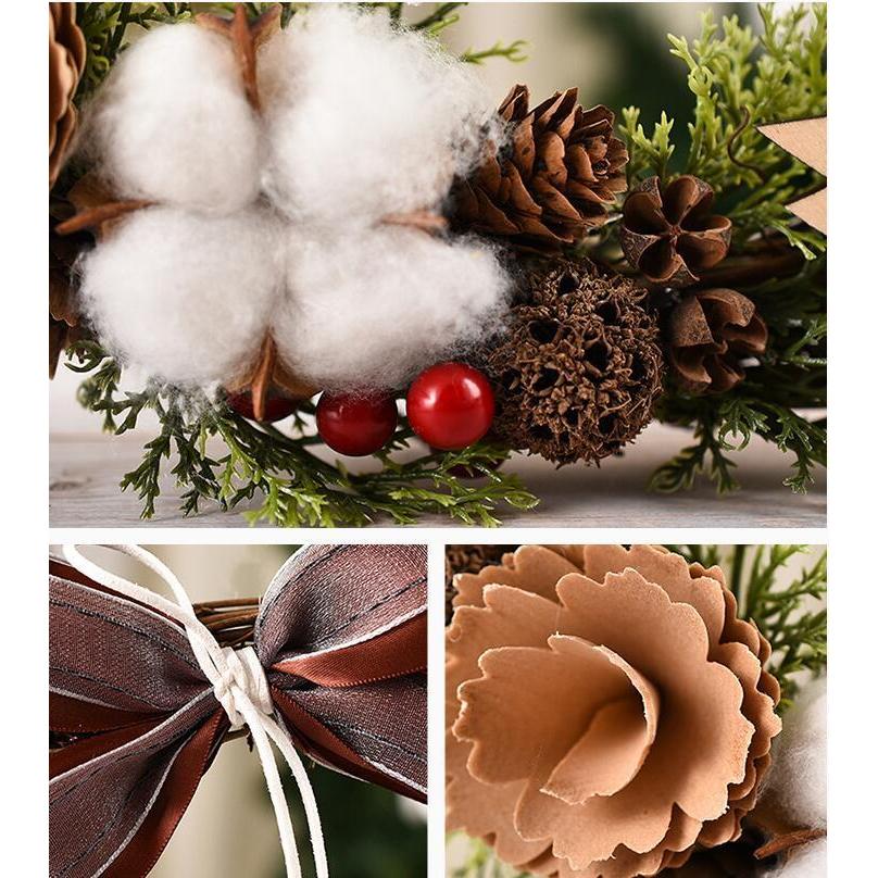 クリスマスリース オーナメント グッズ 花輪 玄関 ドア 壁飾り パーティー インテリア ウェルカムリース 店舗ショップdisplay 飾り 2枚送料無料 W26 A S K 通販 Yahoo ショッピング