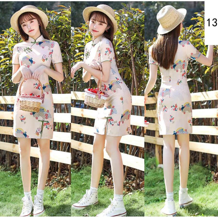 レディース チャイナドレス スレンダーライン パーティドレス ワンピース コスプレ衣装 中華服 花柄 美人 チャイナ風 舞台演出服 文化祭学園祭 Y91 A S K 通販 Yahoo ショッピング