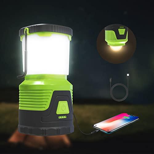 Tekstap LED キャンプ ランタン 充電式 1000 LM 4つのライト モード IP54 防水 充電式ランタン 5000mAh