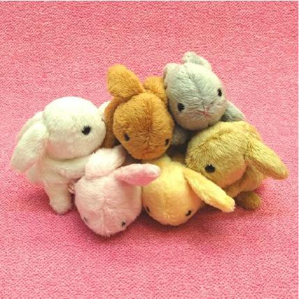 Little Beans ぬいぐるみ うさぎ イエロー ブラウン ピンク リトル