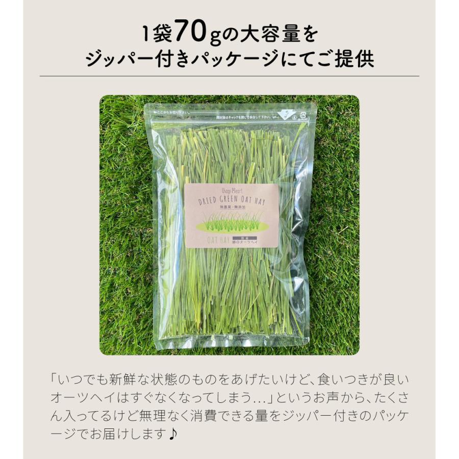 オーツヘイ うさぎさんの頬張る緑のオーツヘイ ストレート 70g×3袋