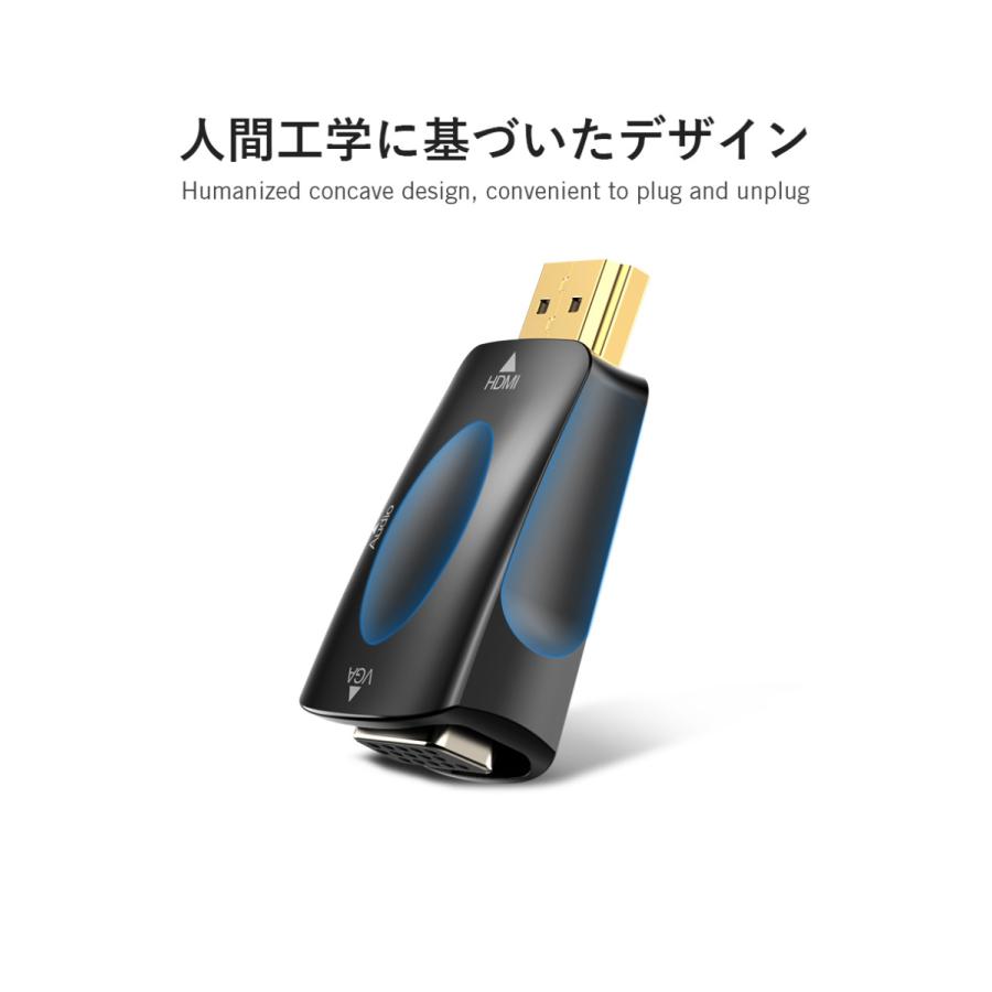 VENTION HDMI to VGA Converter with 3.5MM Audio AIDB0 3.5mm オーディオ VGA