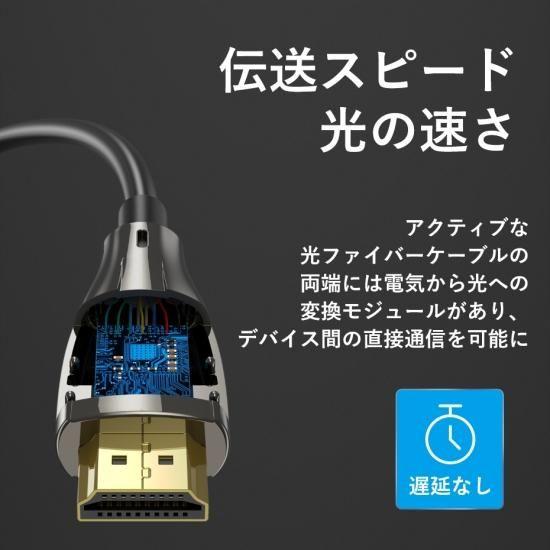 オプティカルHDMI2.1 Male to Male HDケーブル 20m VENTION 8K対応 Black 亜鉛合金タイプ HDCP対応 ALB_11