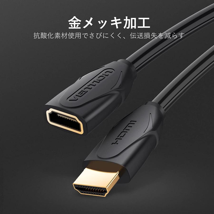 VENTION HDMI延長ケーブル HDMI Aオス、HDMI Aメス HDMIポートを延長 ブラック パソコン/テレビ/モニター/ ゲーム 等に対応(2m / VAA-B06-B200)｜a-stylecoltd｜06