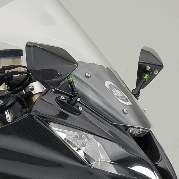 ZX-10R用 フルアジャスタブルドライカーボンミラーセット : A