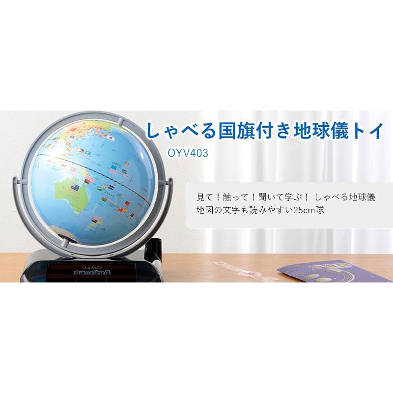 地球儀 レイメイ藤井 しゃべる国旗付き地球儀トイ 25径 全回転 OYV403