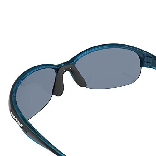 SWANS (スワンズ) スポーツ 偏光 サングラス ルナ 女性向け LN-0067 BKBL ブラック×クリアブルー SWANS スワンズ ルナ LN