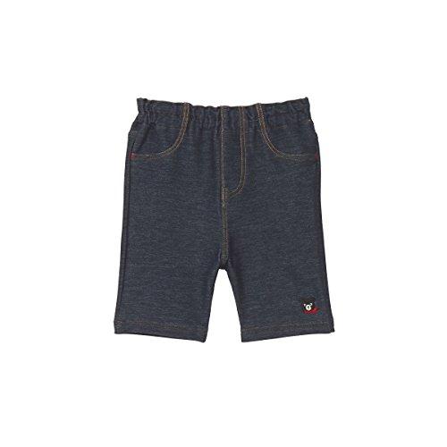 【ミキハウス ダブルビー】 ハーフパンツ 6分丈 パンツ ズボン 短パン 無地 男の子 女の子 ベビー キッズ 子供服 60-3101-739 80cm インディゴブルー
