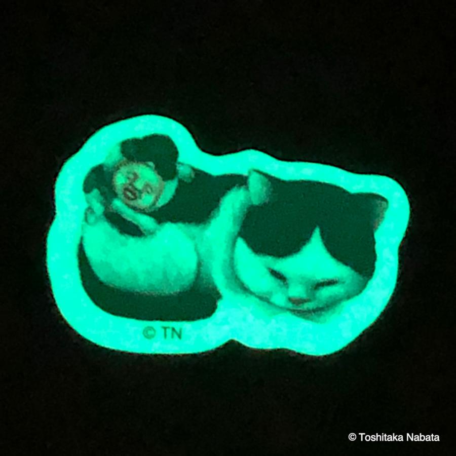 こびとづかん 蓄光シール 白黒猫ケダマ : エーワークスショップ Yahoo