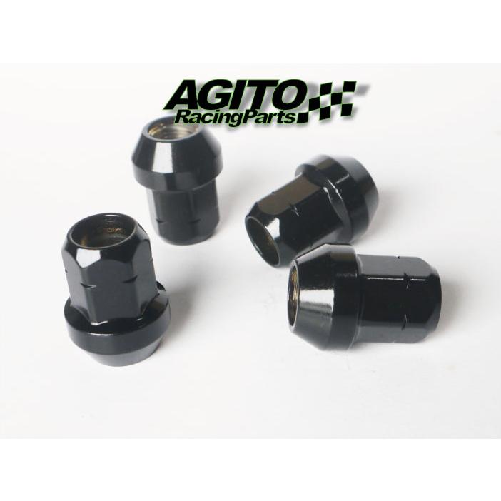 AGITOレーシングナット L30 17HEX M12xP1.25 クロモリ製 4本入り 貫通