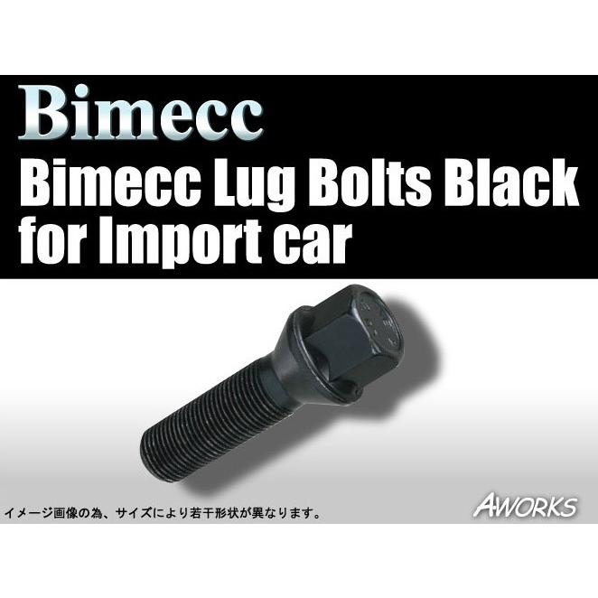 bimecc ビメック ブラックボルト 60°テーパー座 2022新作 M14xP1.5 1本 17HEX 2021新入荷 首下50mm