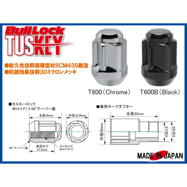 協永産業 タスキー ロックナットセット 1台分 60°テーパー座 M14x1.5 