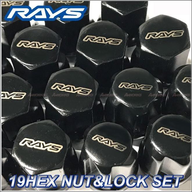 RAYS RAYS 19HEX ロックナットセット 5H M12XP1.5 ブラック/ホンダ : A 
