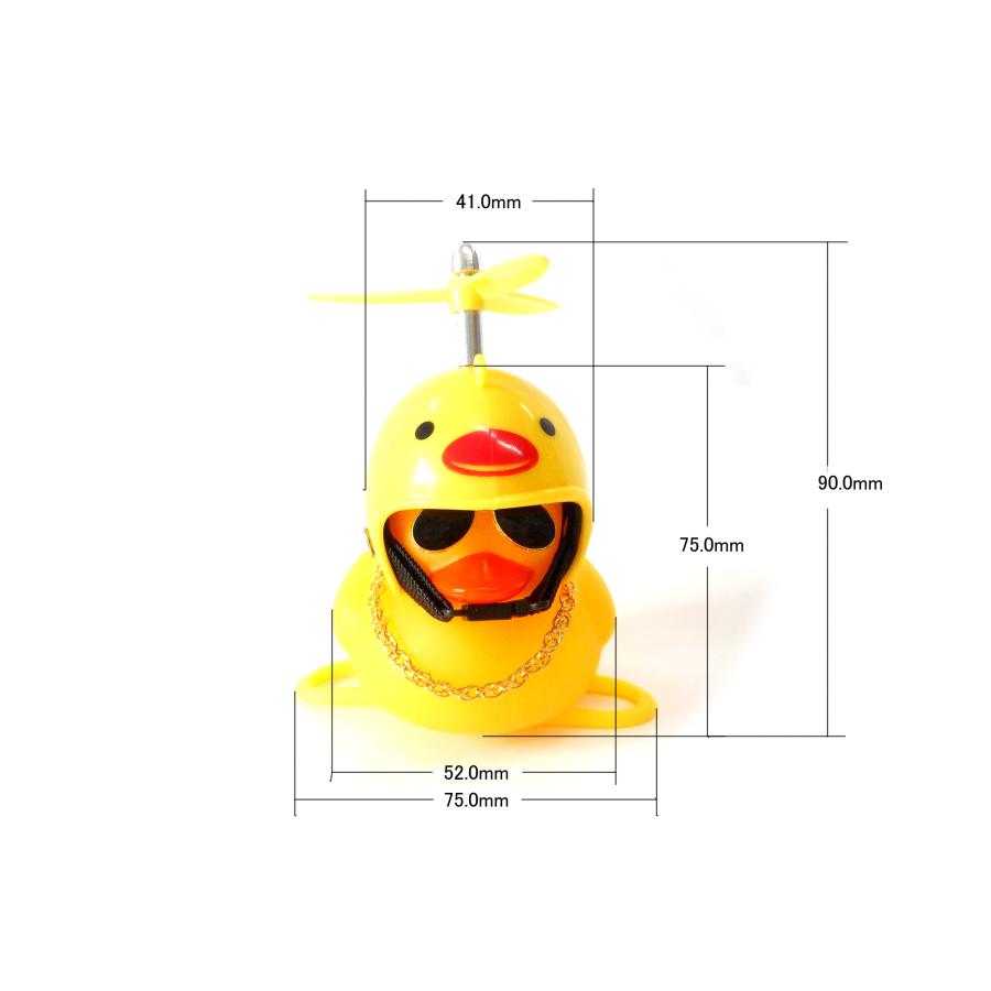 送料無料 マグネット付き アヒル マスコット 車 バイク 自転車
