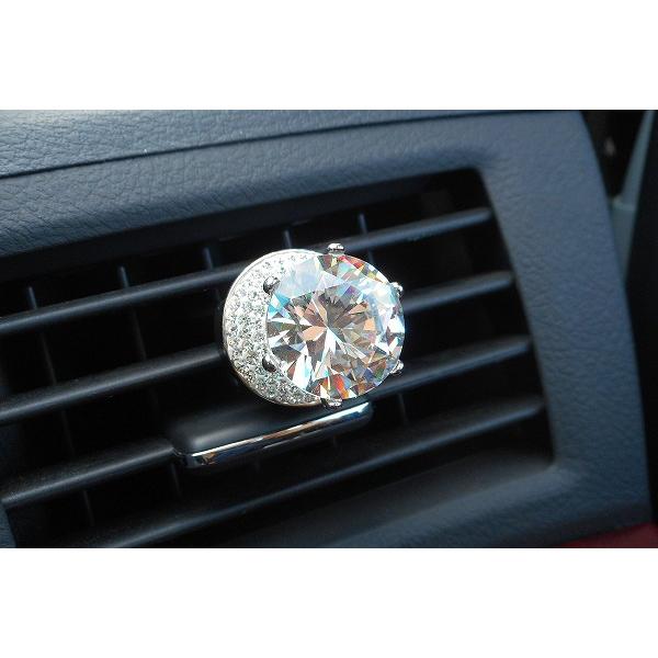 送料無料 車 芳香剤 カー フレグランス 立て爪 キュービックジルコニア ゴージャス かわいい ダイヤモンド モチーフ クリップ型 1個セット car-clip-cz1 |  | 11