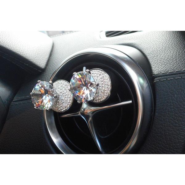 送料無料 車 芳香剤 カー フレグランス 立て爪 キュービックジルコニア ゴージャス かわいい ダイヤモンド モチーフ クリップ型 2個セット car-clip-cz2 |  | 10
