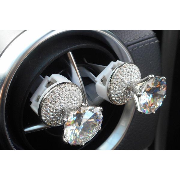 送料無料 車 芳香剤 カー フレグランス 立て爪 キュービックジルコニア ゴージャス かわいい ダイヤモンド モチーフ クリップ型 2個セット car-clip-cz2 |  | 11
