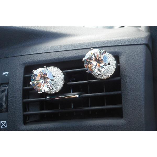 送料無料 車 芳香剤 カー フレグランス 立て爪 キュービックジルコニア ゴージャス かわいい ダイヤモンド モチーフ クリップ型 2個セット car-clip-cz2 |  | 16