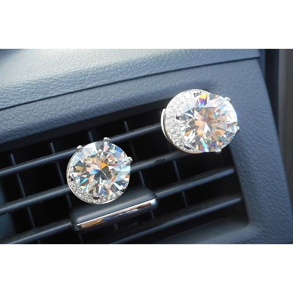 送料無料 車 芳香剤 カー フレグランス 立て爪 キュービックジルコニア ゴージャス かわいい ダイヤモンド モチーフ クリップ型 2個セット car-clip-cz2 |  | 17