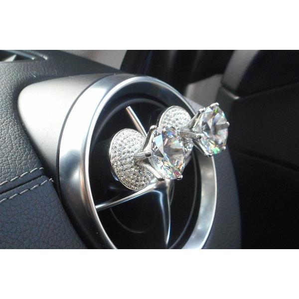 送料無料 車 芳香剤 カー フレグランス 立て爪 キュービックジルコニア ゴージャス かわいい ダイヤモンド モチーフ クリップ型 2個セット car-clip-cz2 |  | 09