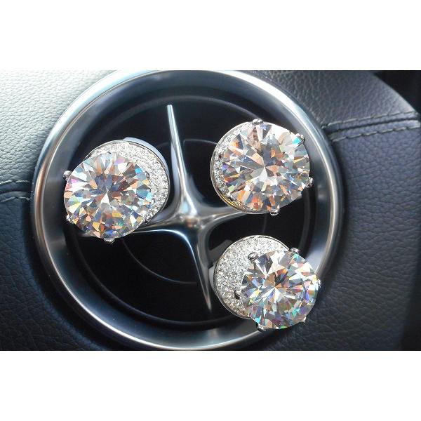 送料無料 車 芳香剤 カー フレグランス 立て爪 キュービックジルコニア ゴージャス かわいい ダイヤモンド モチーフ クリップ型 3個セット car-clip-cz3 |  | 11