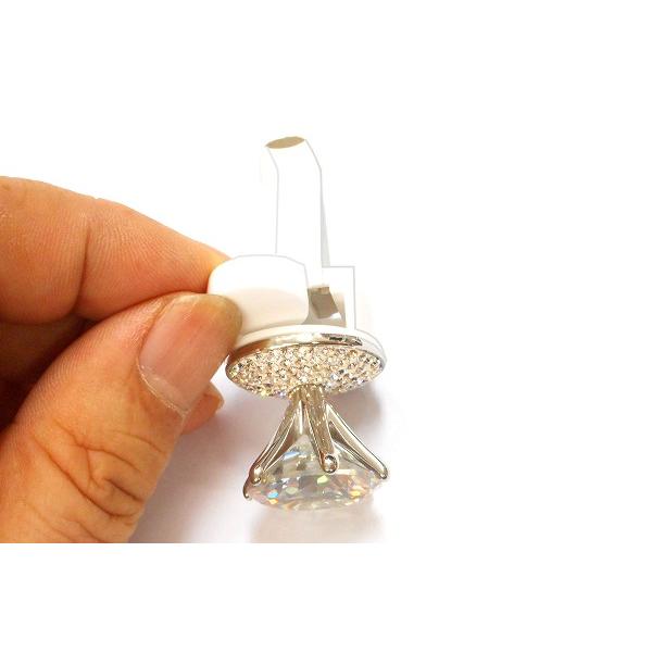 送料無料 車 芳香剤 カー フレグランス 立て爪 キュービックジルコニア ゴージャス かわいい ダイヤモンド モチーフ クリップ型 3個セット car-clip-cz3 |  | 07