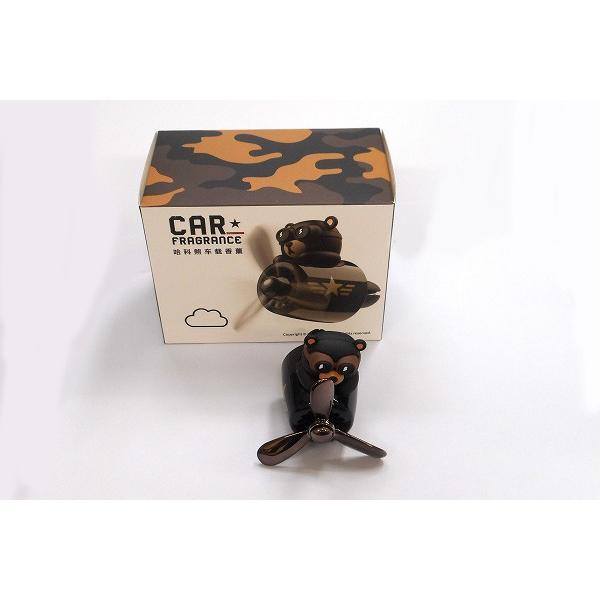 送料無料 車の芳香剤 くま 熊 飛行機 1個セット 日本発送 無香のリフィル付き 内装 消臭 クリップ エアコン取付 回転するプロペラ アクセサリー おしゃれ |  | 04