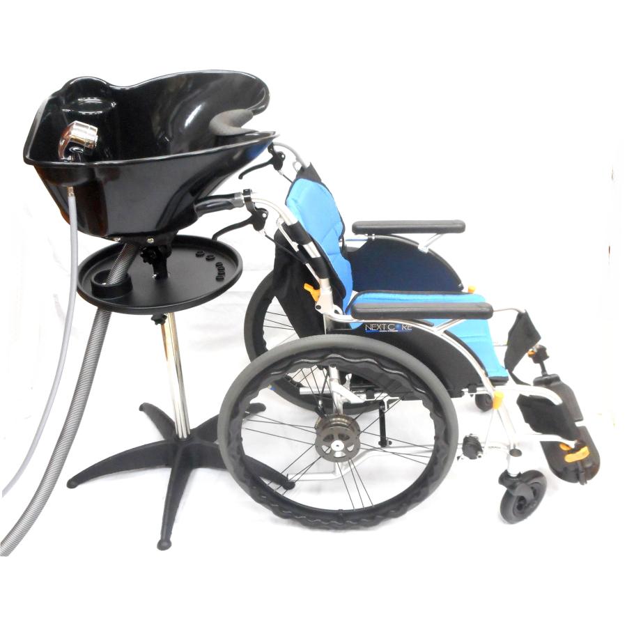 移動 シャンプー台 ワンシャンA  ショートタイプ 家庭用 シャワーノズルセット 給排水ホース 5m シャワーヘッド 専用ノズル付き 訪問 介護 美容 車椅子 |  | 11