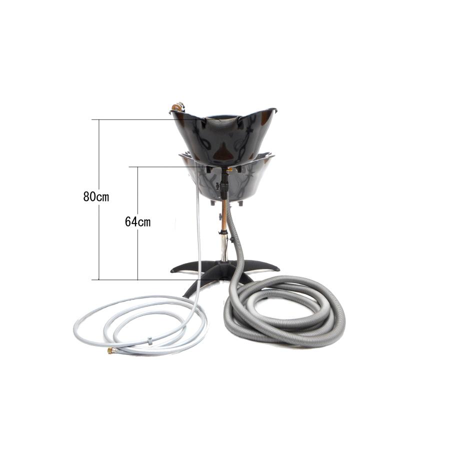 軽量 折りたたみシャンプーチェア II オットマン付き＋ワンシャンAタイプ 10mホースセット 家庭用 耐荷重 約100Kg ヘッドスパ 個人サロン 医療 福祉 介護 入浴 |  | 17