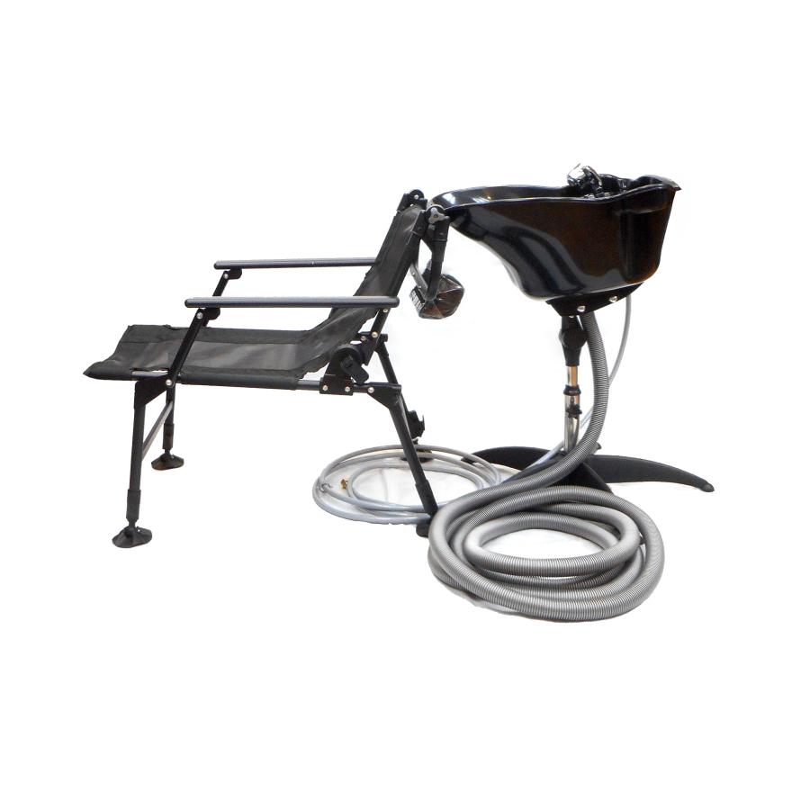 移動式 シャンプー台 家庭用 ワンシャンA ショートタイプ 給排水ホース5m＋軽量 シャンプーチェア セット 折りたたみ式 角度調節 昇降可能 医療 介護 美容 | 