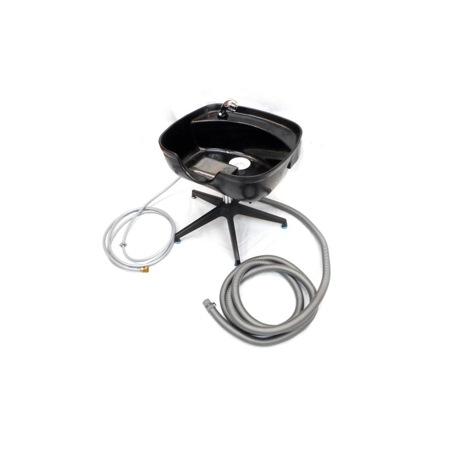 移動シャンプー台 ワンシャンB ショートタイプ 美容室用 給排水ホース5m シャワ ーヘッド 給水開閉スイッチ 専用ノズル付き 訪問美容 サロンスパ 洗髪 介護 入浴 | 