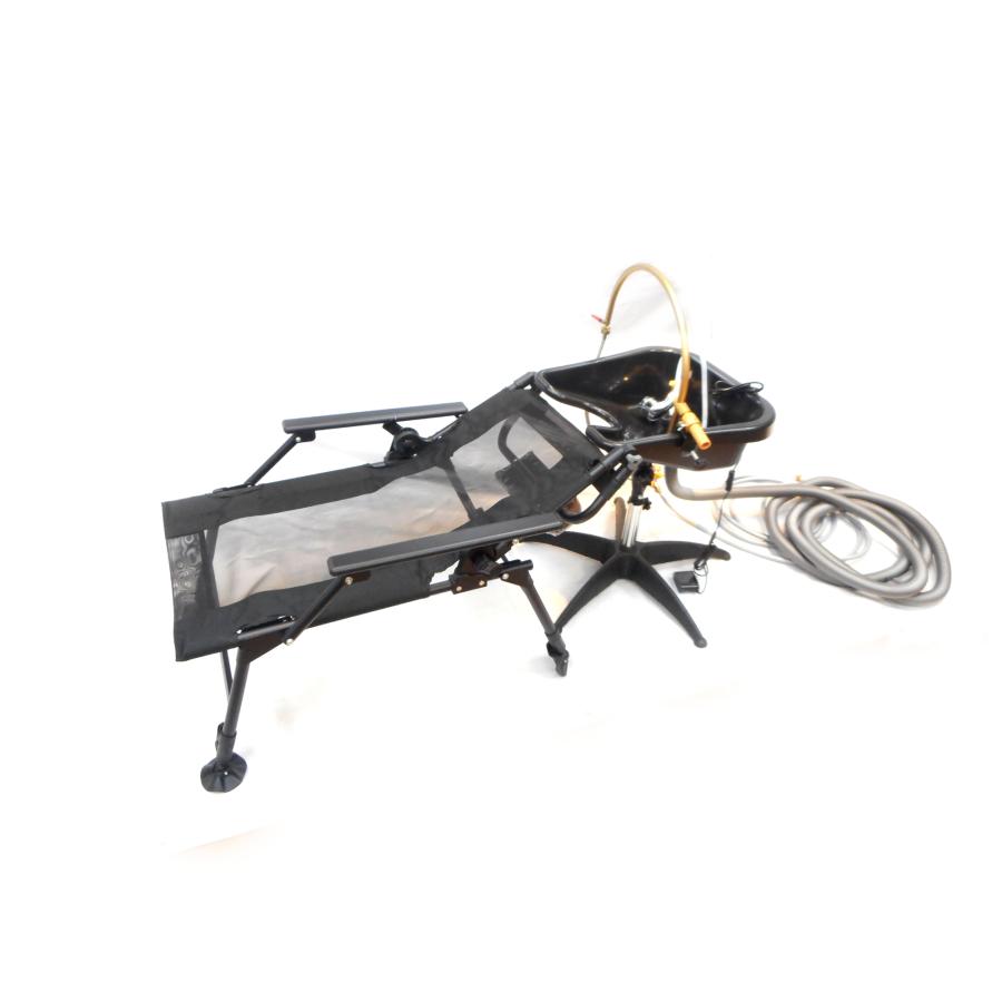 頭皮洗浄シャワー 頭散浴 「夢見心地」＋「ワンシャン」Eタイプ 10mホース＋折りたたみ シャンプーチェア セット 美容室 訪問美容 マンション サロン エステ | 