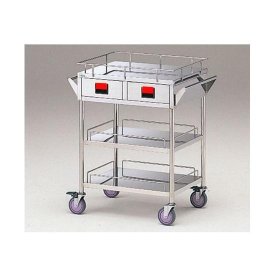 カラフルカート 3段-赤 750×450×855mm アズワン K3W-R (0-3442-05)