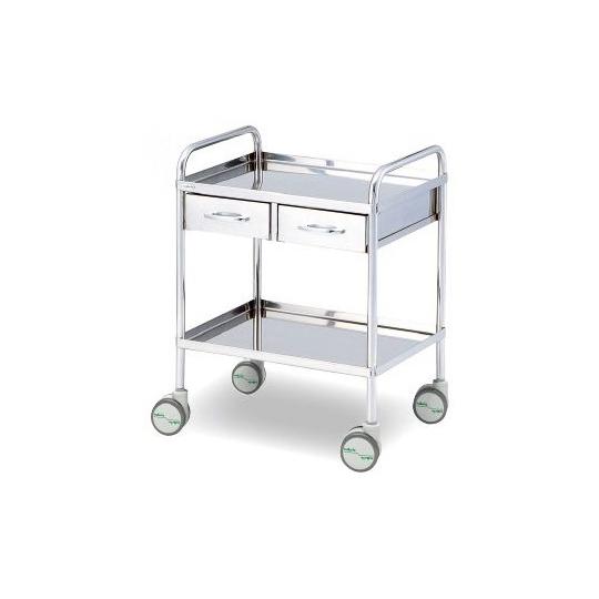 アズワン 枠付き回診車 2段 603×453×787mm W6045W (0-5443-11)