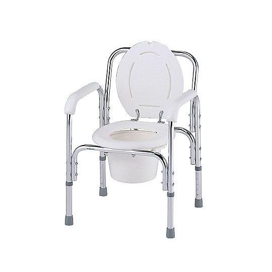 アズワン デラックスアルミ製便器椅子 530×455×720〜820mm 8500 (0-663-01)