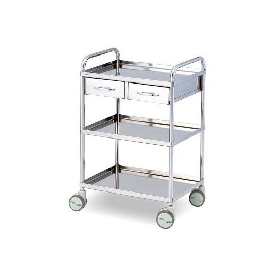 枠付き回診車 3段 603×453×927mm アズワン W6045T (0-7972-01)