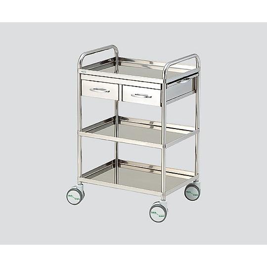 アズワン 枠付き回診車 収納テーブル付 603×453×927mm SYT6045T (0-7977-03)