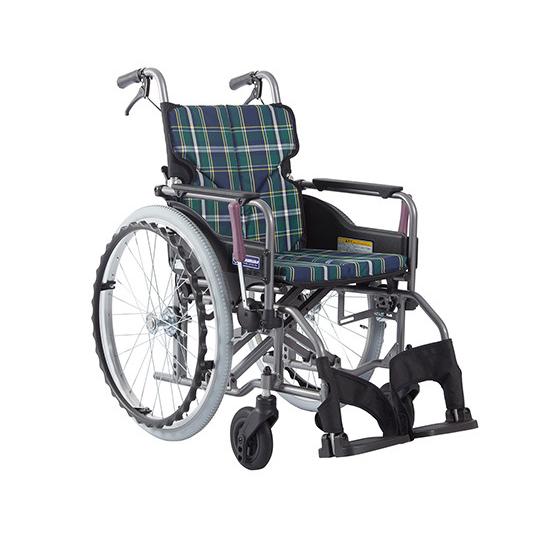 車椅子 カワムラサイクル 緑チェック柄